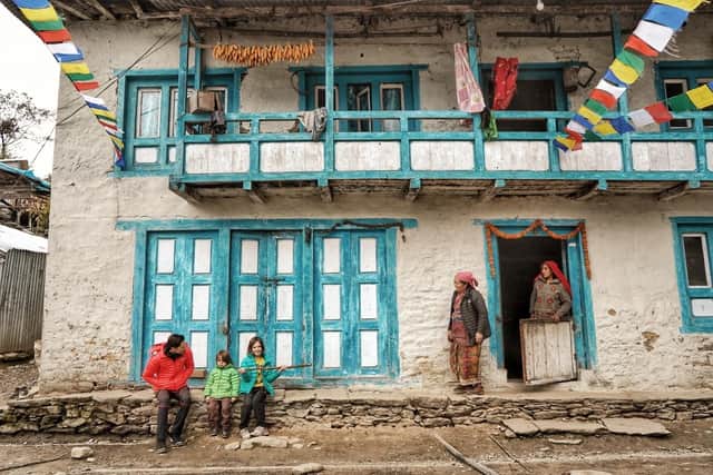 They have been staying at an altitude of around 3000m with a family of sherpas