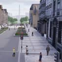 An impression of how the trees could look in George Street, looking from Hanover Street towards St Andrew Square
