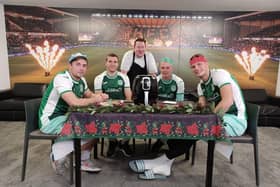Hibs players Lewis Stevenson, Chris Cadden, Harry McKirdy, and Will Fish share their Christmas dinner secrets with head chef Bryan Keenan as part of Utilita and Iceland’s Shop Smart, Cook Savvy campaign