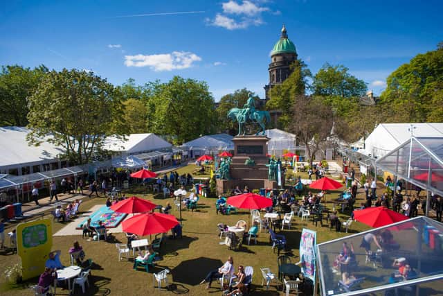 The Edinburgh International Book Festival is among the outdoor events normally staged in the city each August. Picture: Robin Mair