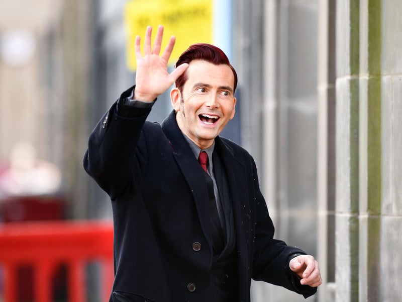 Bo'ness welcomed the film crew to town this week.
Roads were closed around the Hippodrome Cinema as the crew and stars arrived.
Fans were also out to catch a glimpse of the big names - and they got a wave from David Tennant
