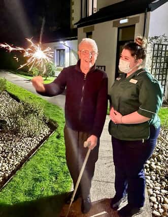 Staff and residents hosted a fireworks party complete with tasty treats