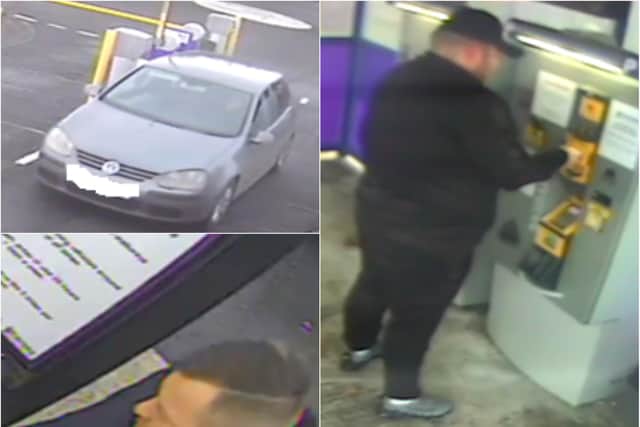 British Transport Police want to speak with two men in connection with the theft. Pic: BTP