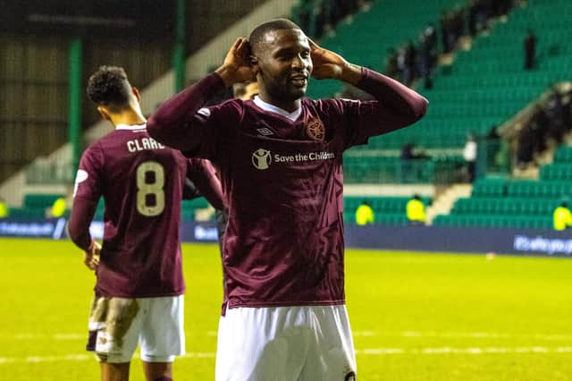 Hearts defender Clevid Dikamona was outstanding against Hibs on Tuesday