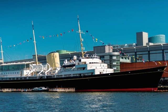 The Royal Yacht Britannia is now berthed at the Ocean Terminal in Leith, Edinburgh.