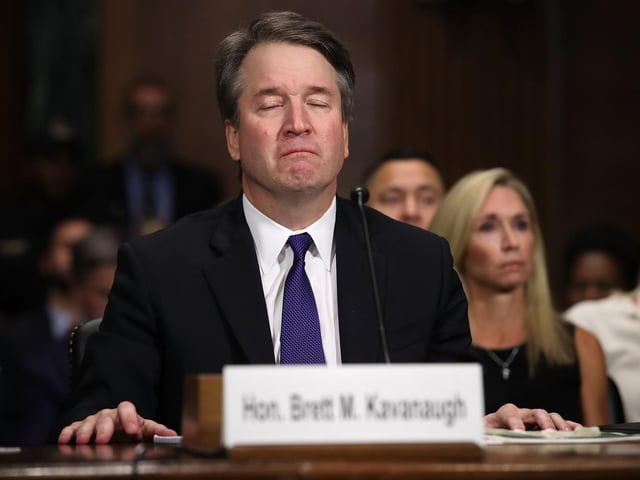 Judge Brett Kavanaugh testifies to the Senate Judiciary Committee during his Supreme Court confirmation hearing.  Kavanaugh had been called back to testify about claims by Christine Blasey Ford, who accused him of sexually assaulting her during a party in 1982 when they were high school students in suburban Maryland.  Kavanaugh went on to tell the committed about his exemplary calendar keeping and his fondness for beer.  His nomination was passed.