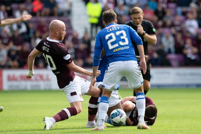 Liam Boyce's knee injury complicated matters for Hearts. Picture: SNS