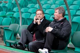 Former Hearts owner Vladimir Romanov with Eduard Malofeev. Picture: SNS