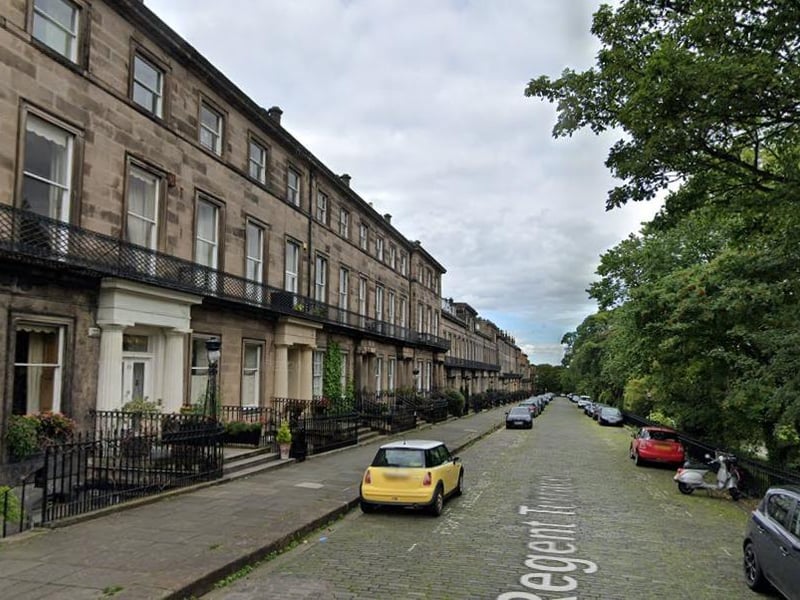 The exclusive Regent Terrace comes in third, with the average house price at £1,529,000.