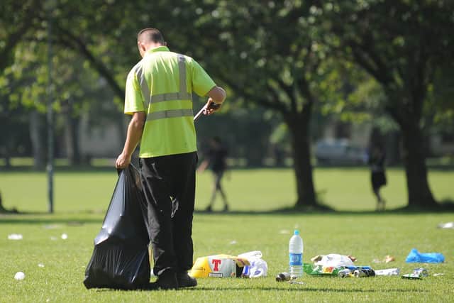 A recent clean-up operation at the Meadows. (Picture: Neil Hanna)