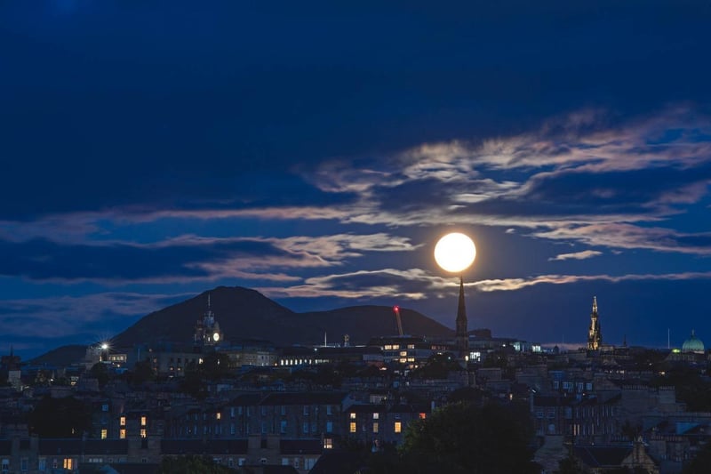 Richard Scott sent in this stunning image of the blue supermoon over Edinburgh. Photo: Richard Scott