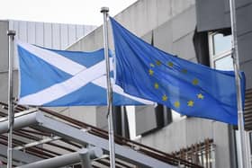 Nearly three-quarters of Scots believe Holyrood should decide the country’s future relationship with the European Union, a new survey suggests. (Photo by Andy Buchanan / AFP)