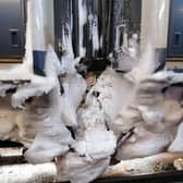 Huge chunks of ice forming underneath trains picture: ScotRail