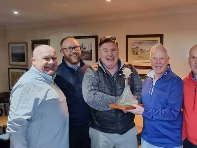 All smiles after the captain against vice-captain match at Dalmeny Estate Golf Club