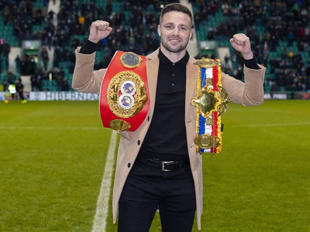 Boxing champion Josh Taylor is a diehard Hibby and regularly attends Easter Road. The Prestonpans fighter is pictured during the Ladbrokes Premiership match between Hibernian and Kilmarnock at Easter Road, on November 30, 2019, in Edinburgh, Scotland. (Photo by Alan Harvey / SNS Group)
