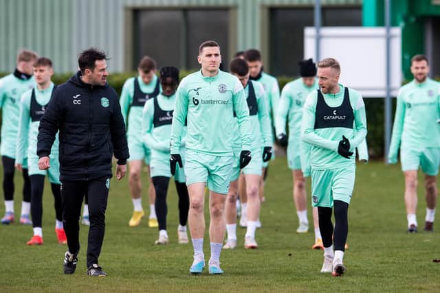 Johnson has been slowly introducing things on the training pitch as part of his project to improve Hibs