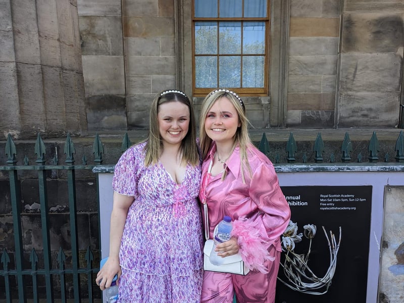 These Harry Styles fans were all smiles as they prepared to see their idol at BT Murrayfield Stadium on Friday evening.