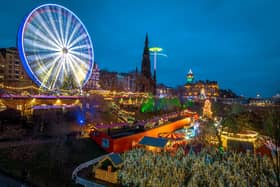 Edinburgh has been named the most festive city in the UK. Stock Getty photo overlooking the city's Christmas Market.