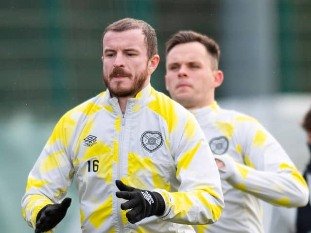 Andy Halliday trained with Hearts at Riccarton on Tuesday.