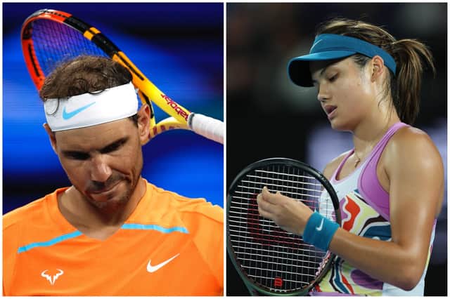 Rafael Nadal and Emma Radacanu both lost their second round matches at the Australian Open