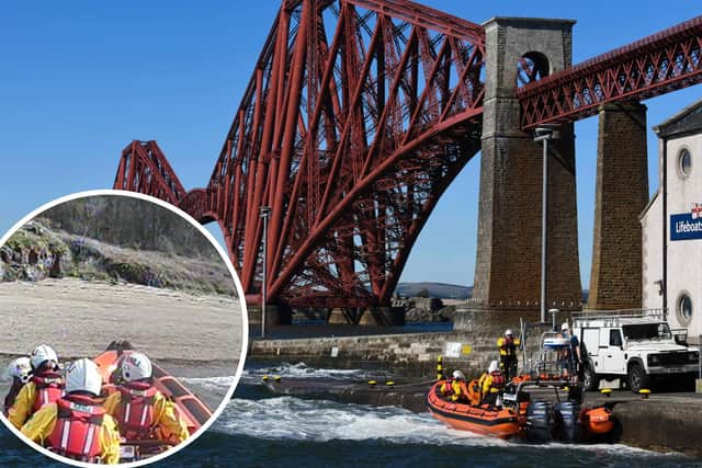 The Queensferry RNLI Lifeboat team have responded to 27 call outs from people stranded on Cramond Island this year alone - making up for 57 per cent of their overall rescue efforts this year. The charity are encouraging everyone to check the safe crossing times before heading out to Cramond Island. 
Photo: Queensferry RNLI Lifeboat Station