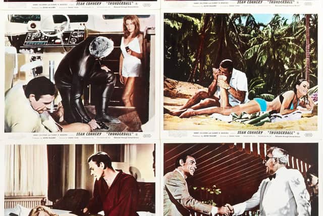 Front of house cards for 1965's Thunderball