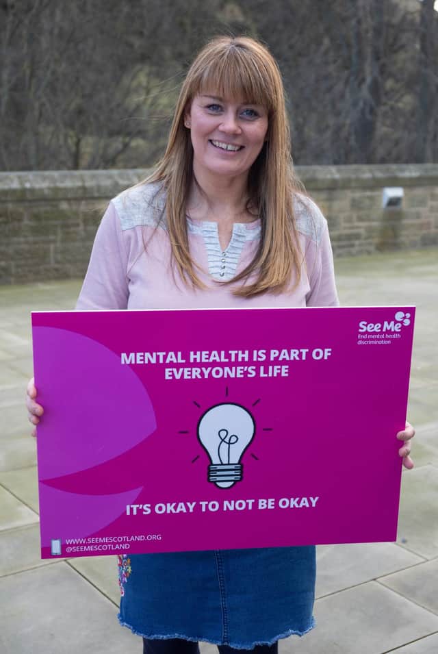 Angela McCrimmon from West Lothian, who has a diagnosis of bipolar disorder. Photo: Marc Turner/ See Me Scotland.