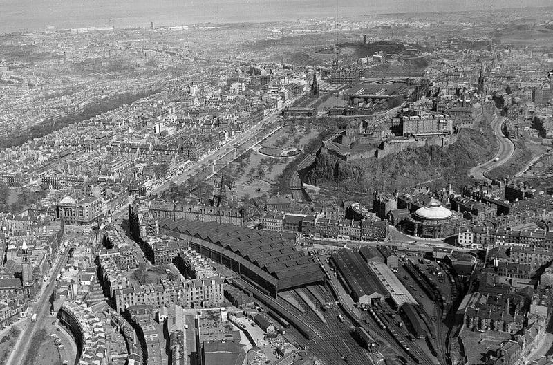 A stunning picture of Princes Street Station and central Edinburgh.
