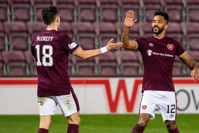 Shay Logan is "enjoying" his time at Hearts. Picture: SNS