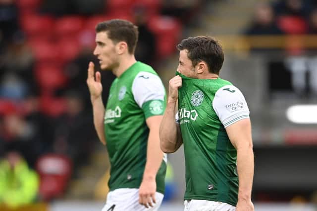 Grim viewing for Hibs' stalwarts Paul Hanlon and Lewis Stevenson - but things have been far worse, according to the left-back