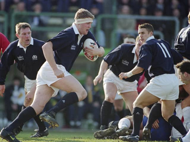 Doddie Weir, pictured in action for Scotland in 1998. (Photo by Dave Rogers/Allsport/Getty Images/Hulton Archive)