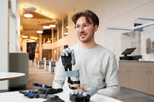 Among the Scottish winners is Fergal Mackie who has developed a body-powered bionic hand. Picture: contributed.