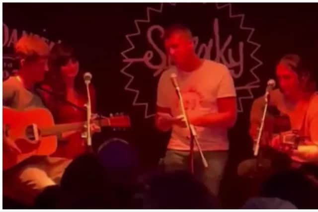 Paolo Nutini joined Canadian band Sylvie for an impromptu performance at Edinburgh's Sneaky Pete's. Photo: Sneaky Pete's