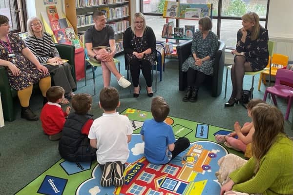 Great British Bake-Off Winner Peter Sawkins led a reading group for local children at Piershill Library today.