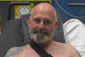 Cecil's story is featured in the new series of 24 Hours in A&E, after he came off his motorbike in a 130mph crash (Picture: Channel 4)