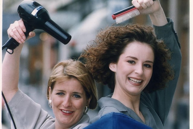 Hairdressers Pauline Cairns and Penny Tranter of Stage hairdressing in Tollcross were the only team from Edinburgh to reach the finals of the L'Oreal Colour Trophy (1993).