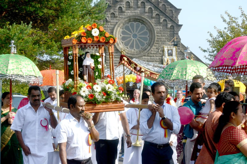 An Indian annual celebration and street procession at St Josephs Church, Millfield. Did you join in with this event in 2014?