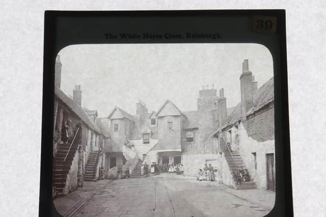 White Horse Close, Canongate, is among the locations captured in the recently discovered 19th Century photo collection. PIC: George Washington Wilson Museums.