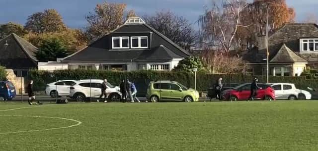Spectators at an under-14s football match between Edinburgh and Spartans got into a brawl. PIC: Contributed.