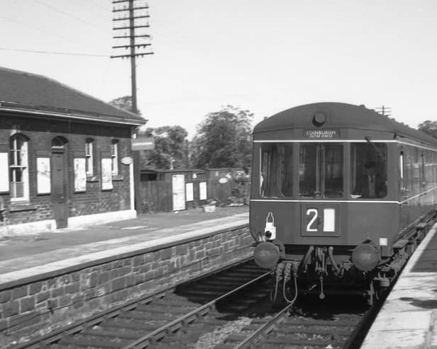 The very last train to leave Duddingston station -  the 2 pm train to Waverley - on September 8, 1962.  Photo: John S Wilson.