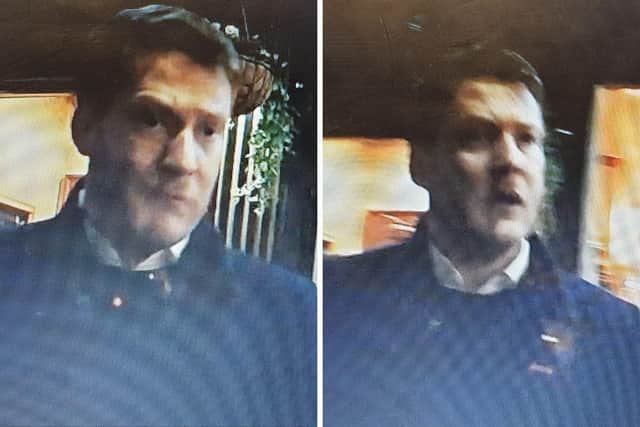 Police have released images of a man as they investigate an assault that took place on Greenside Place in Edinburgh.