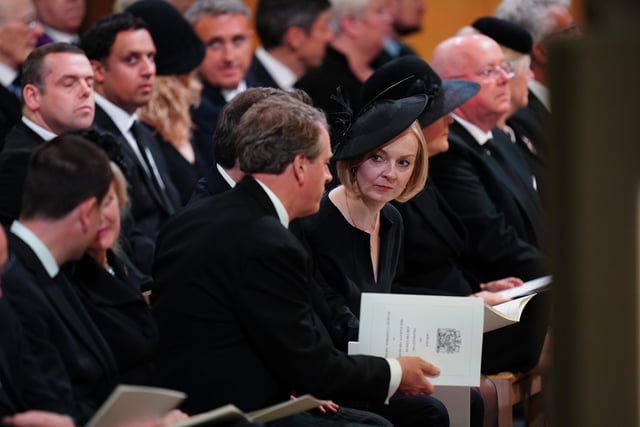 Prime Minister Liz Truss attends a Service of Prayer and Reflection for the Life of Queen Elizabeth II at St Giles' Cathedral, Edinburgh.