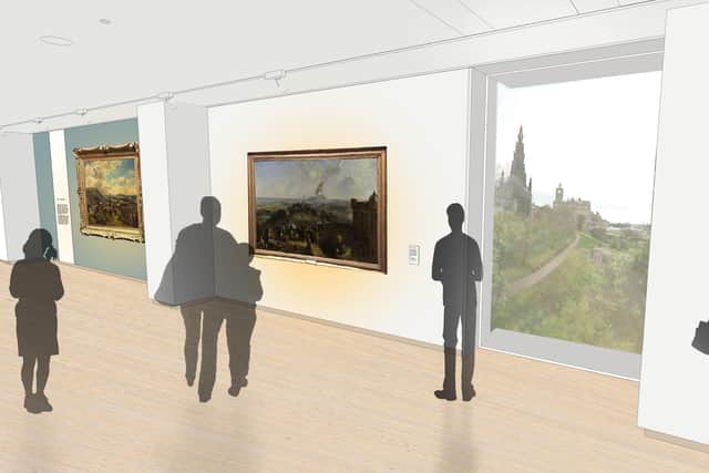 Visitors to the new-look Scottish National Gallery will be able to see into East Princes Gardens from its new exhibition spaces.