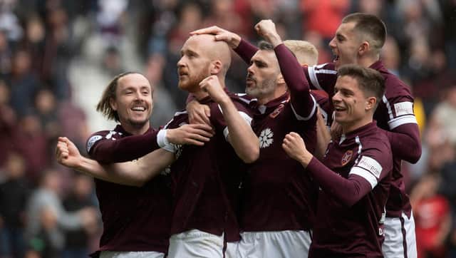 Liam Boyce will lead the line for Hearts against Rangers. (Photo by Craig Foy / SNS Group)