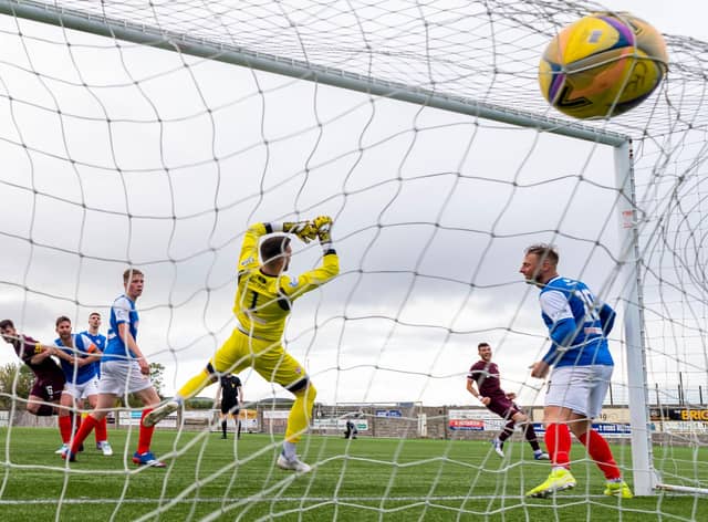 Craig Halkett scored the only goal of the game for Hearts against Cowdenbeath.