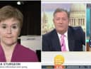 First minister Nicola Sturgeon and Piers Morgan on Good Morning Britain