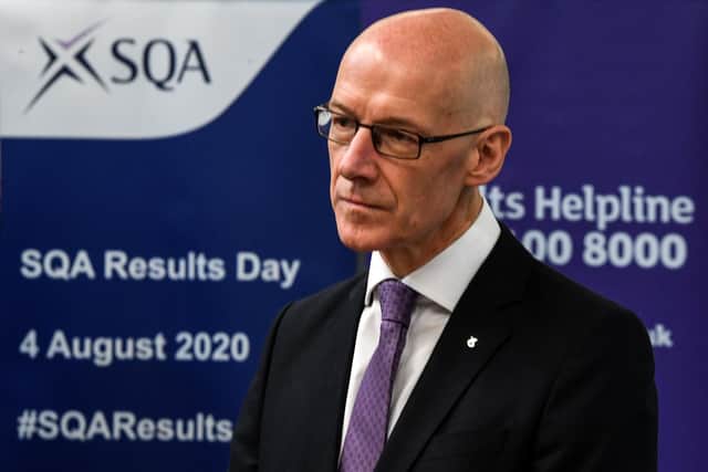 Calls for John Swinney's resignation have come after a letter branded the exam results a "shambles". Picture: PA