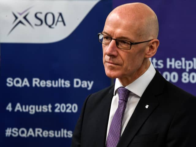 Calls for John Swinney's resignation have come after a letter branded the exam results a "shambles". Picture: PA