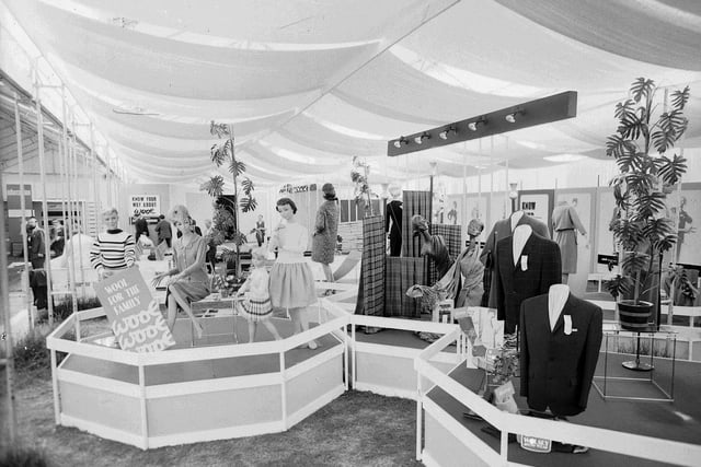 A display of tweed clothing at the 1960 Royal Highland Show.