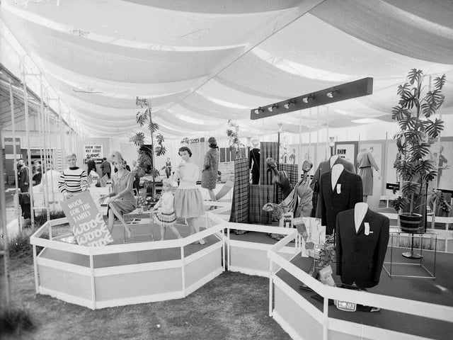 A display of tweed clothing at the 1960 Royal Highland Show.